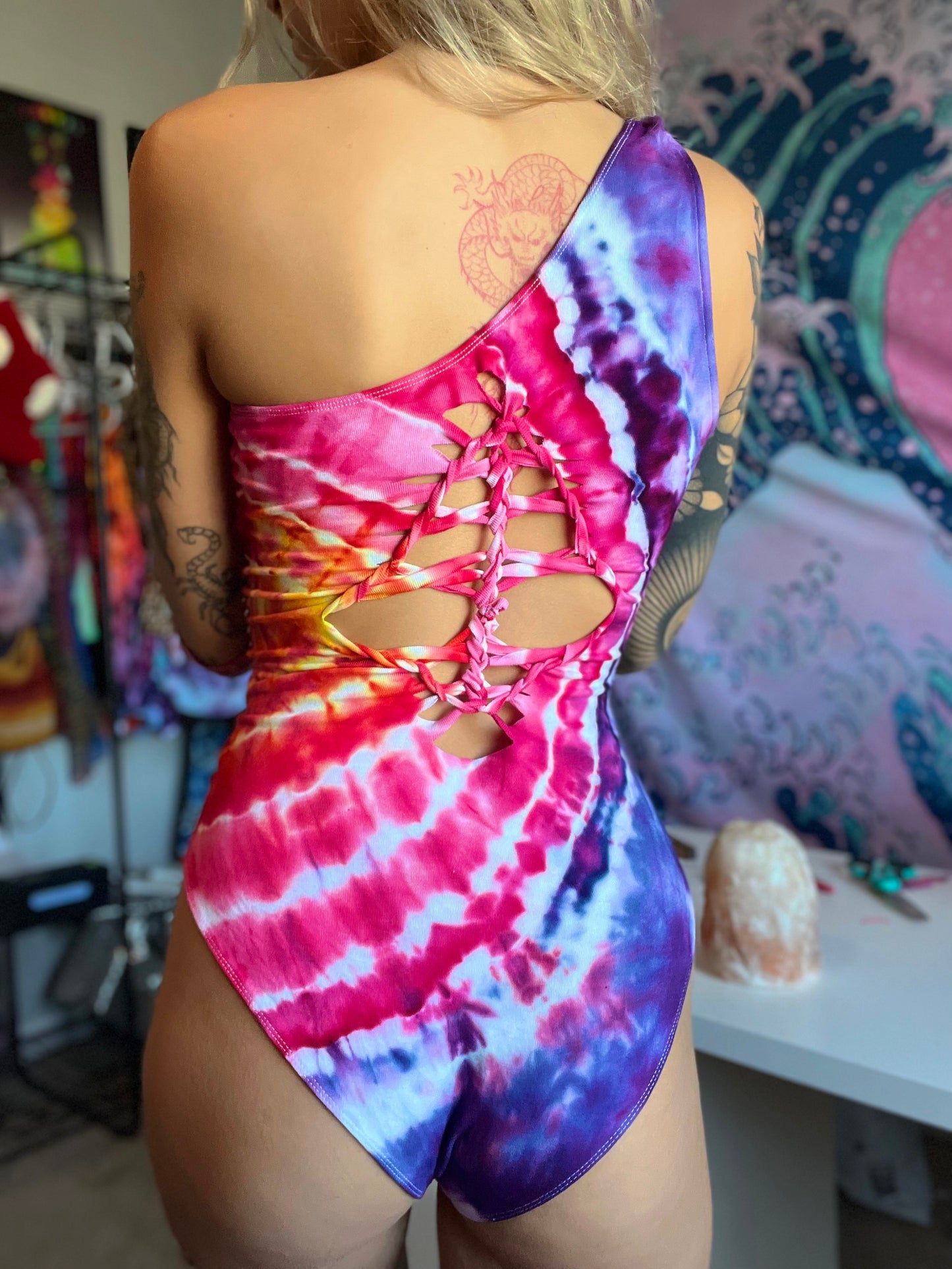 ‘day trippin’ bodysuit and sleeves medium