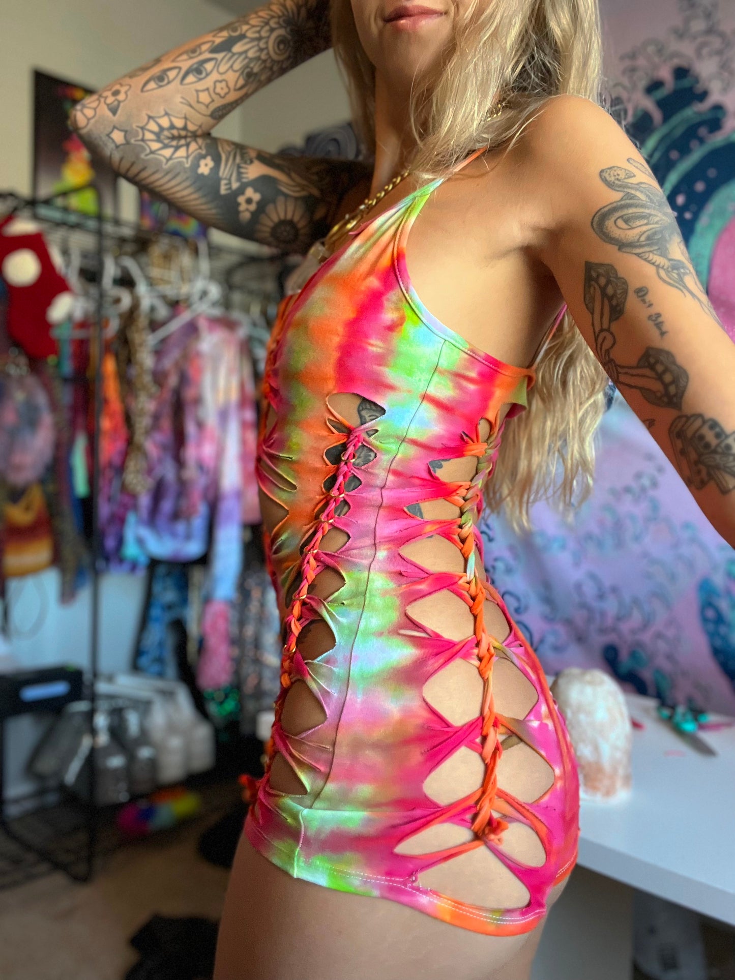 ‘sherbert’ romper large