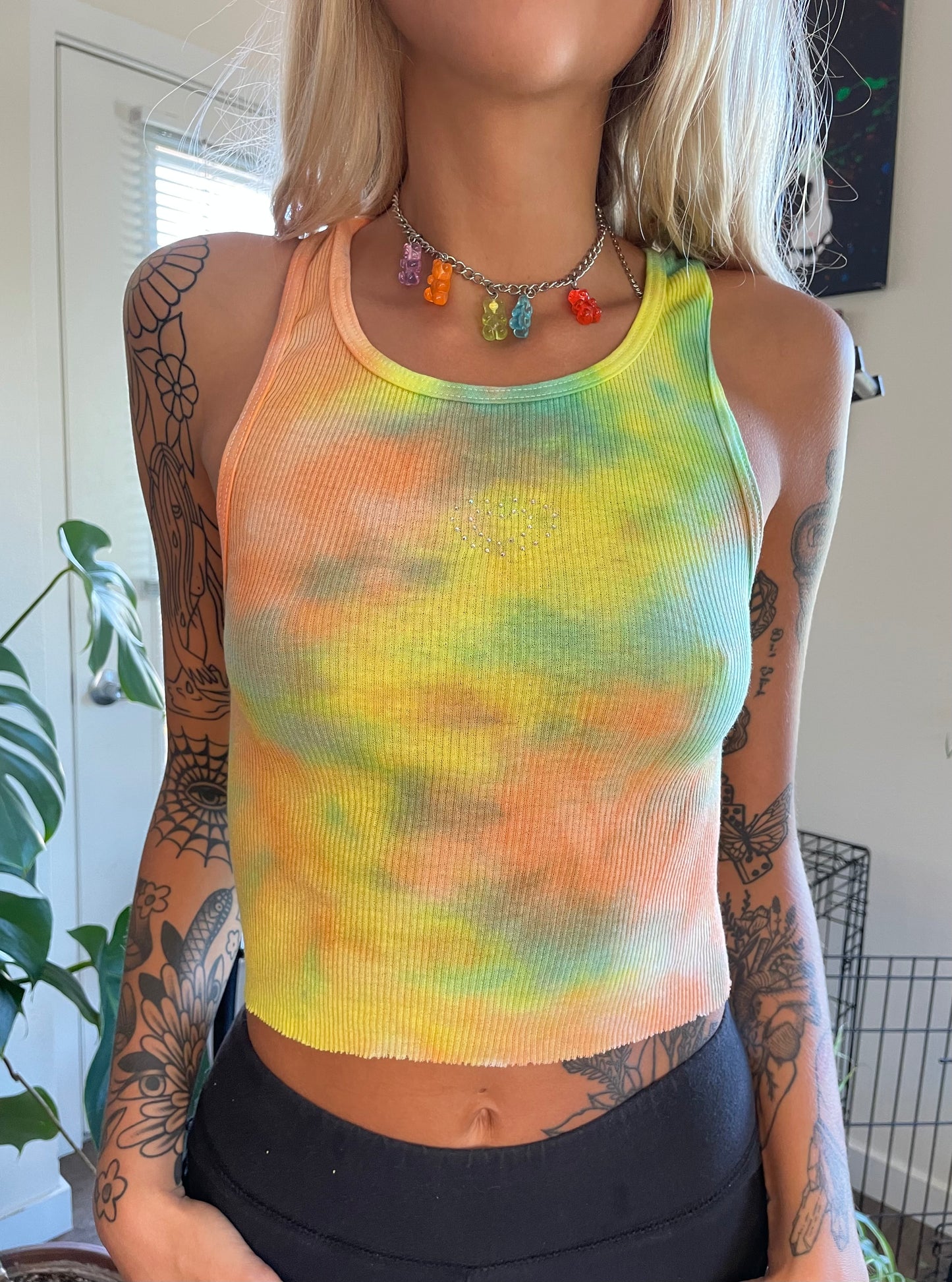 Bedazzled Tie Dye Tank