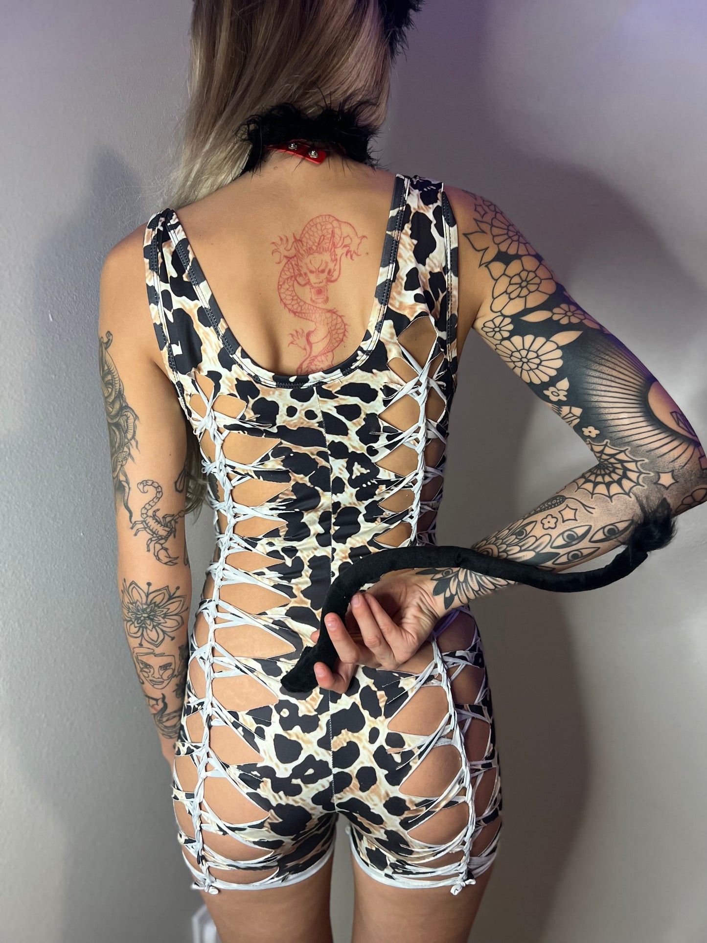 Braided Cheetah Romper