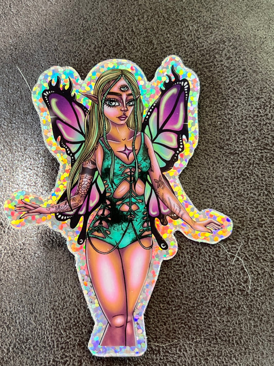 twin flame faerie sticker