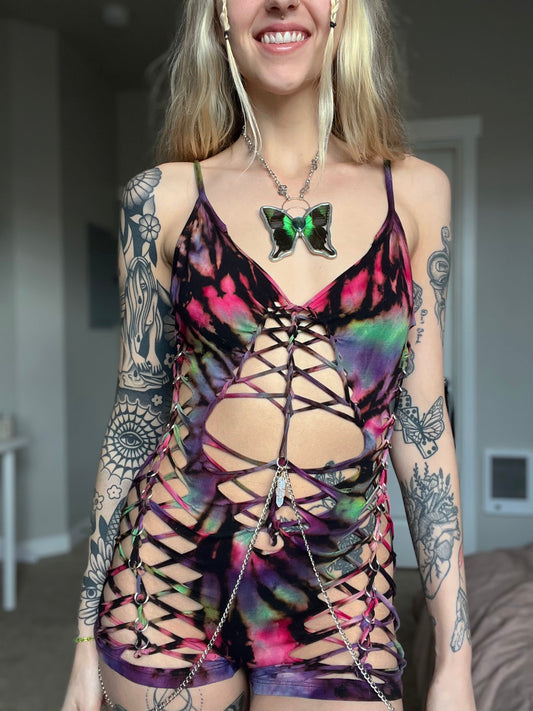 ‘divine timing’ reverse dye romper