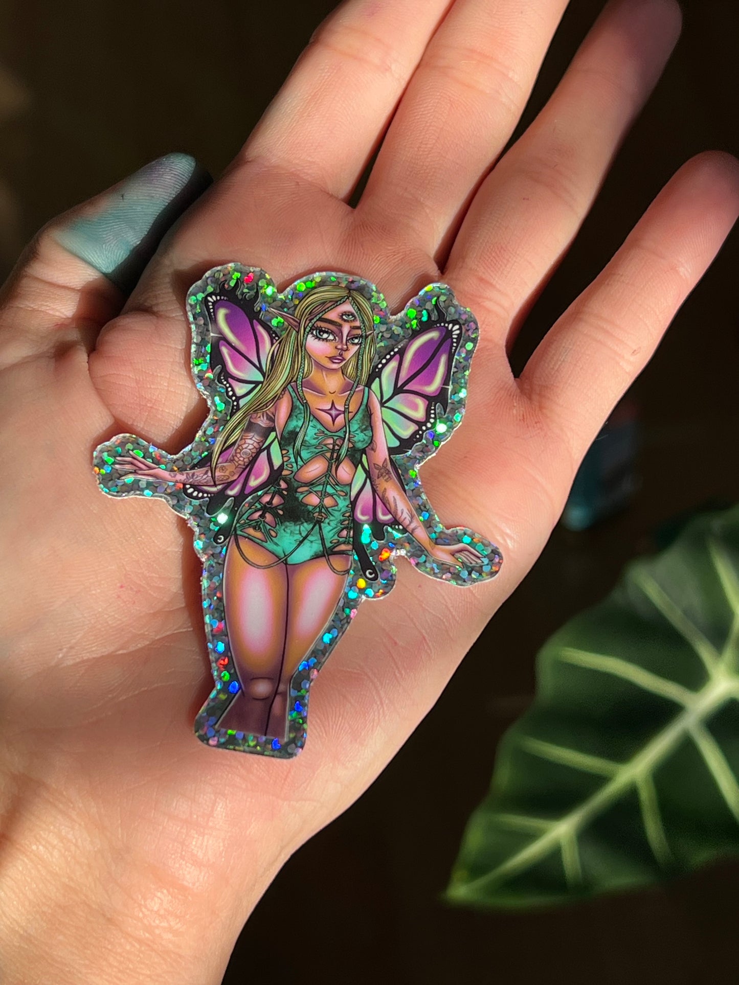 twin flame faerie sticker