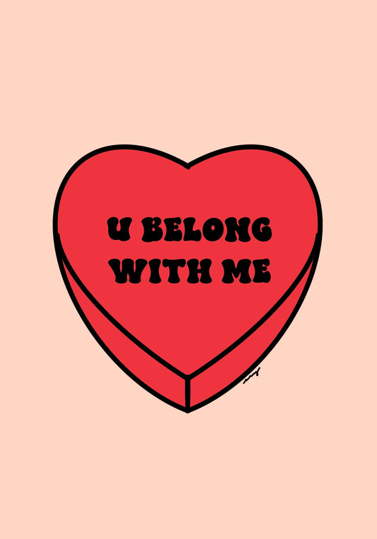 u belong with me print