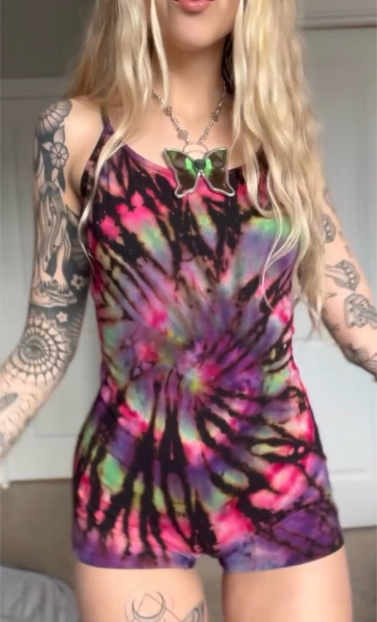reverse dyed unbraided romper
