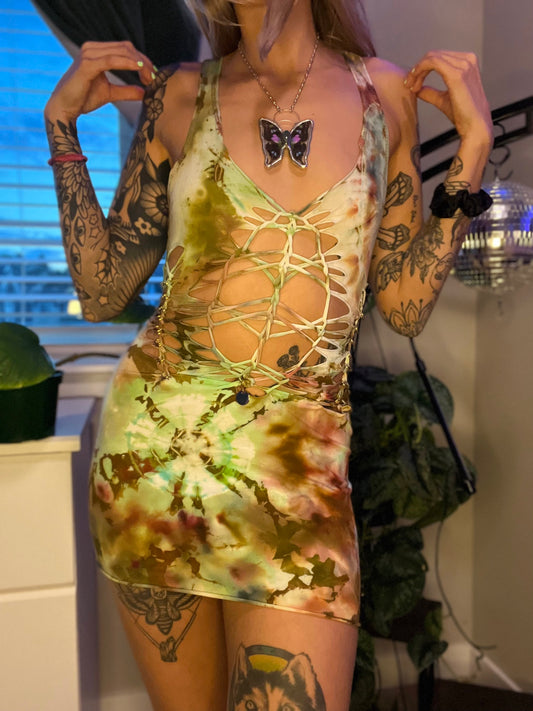 custom mini braided dress