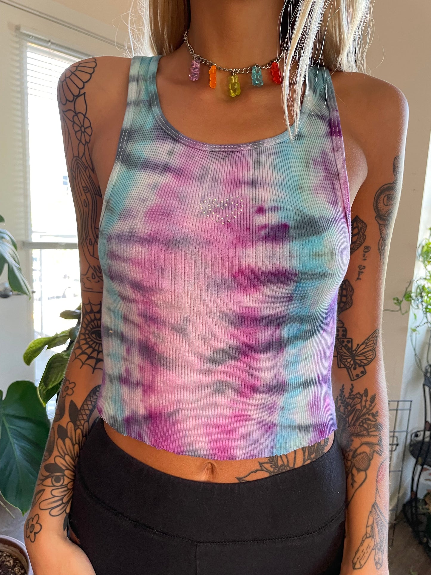 Bedazzled Tie Dye Tank