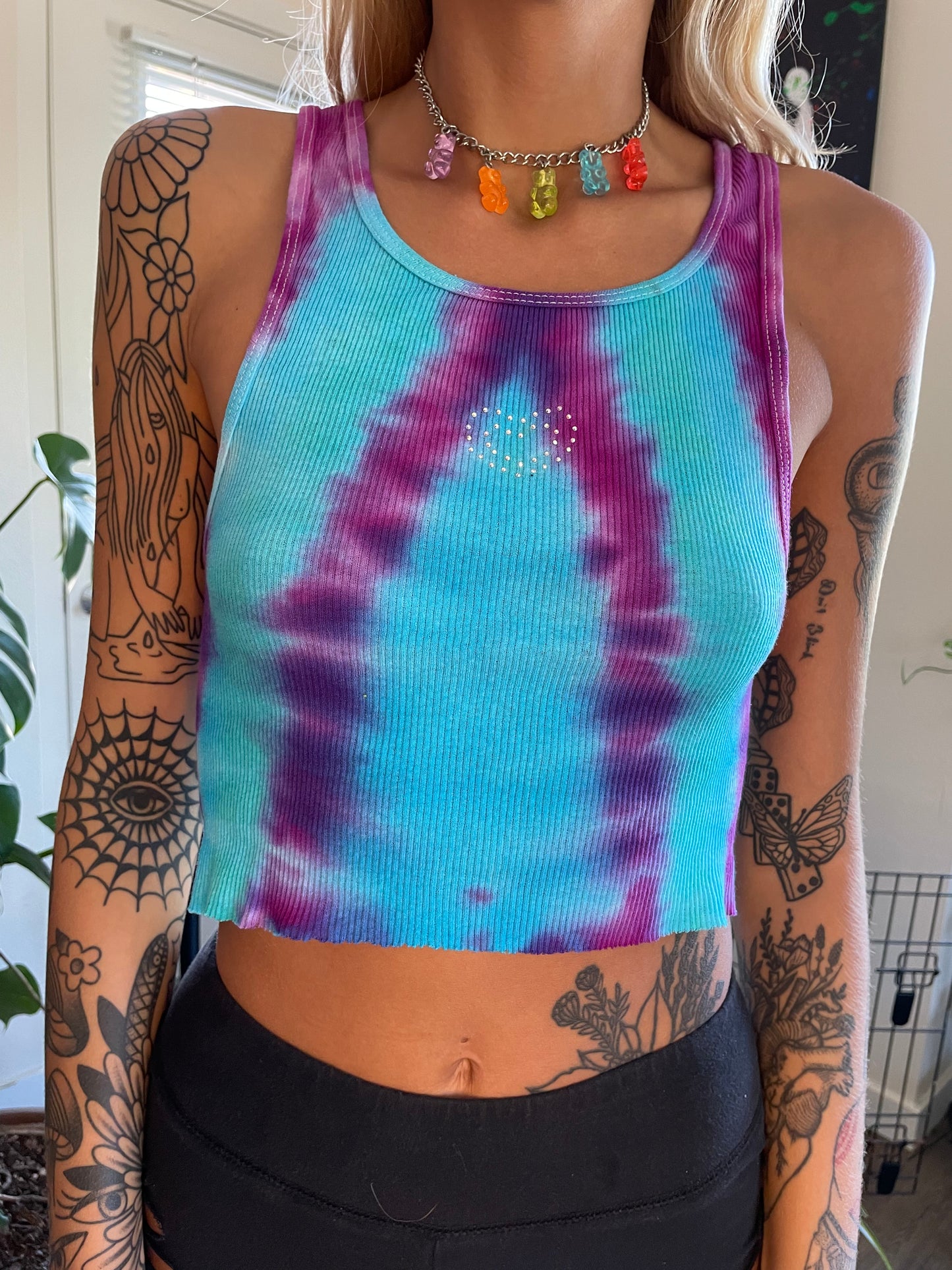 Bedazzled Tie Dye Tank